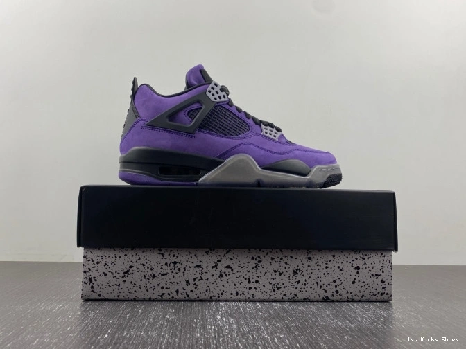 1st Kicks Shoes 4 Suede x Air Scott Jordan Travis Purple 0723